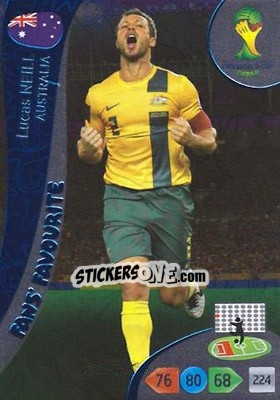 Sticker Lucas Neill - FIFA World Cup Brazil 2014. Adrenalyn XL n. 326 - Panini