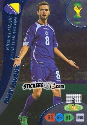 Sticker Miralem Pjanic - FIFA World Cup Brazil 2014. Adrenalyn XL n. 328 - Panini