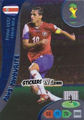 Sticker Bryan Ruiz - FIFA World Cup Brazil 2014. Adrenalyn XL n. 332 - Panini