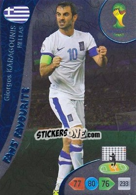 Sticker Giorgos Karagounis - FIFA World Cup Brazil 2014. Adrenalyn XL - Panini