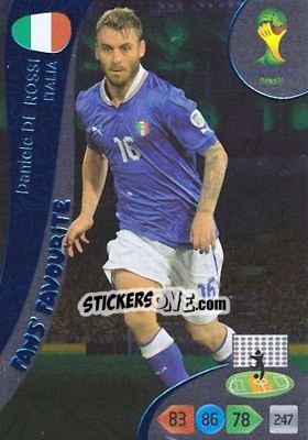 Figurina Daniele De Rossi - FIFA World Cup Brazil 2014. Adrenalyn XL - Panini