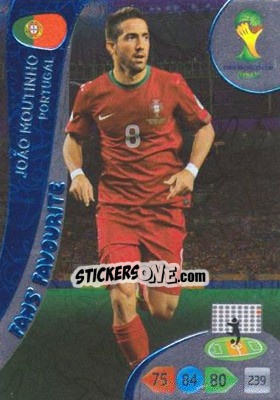 Sticker João Moutinho - FIFA World Cup Brazil 2014. Adrenalyn XL n. 347 - Panini