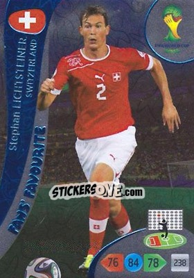 Sticker Stephan Lichtsteiner - FIFA World Cup Brazil 2014. Adrenalyn XL n. 349 - Panini