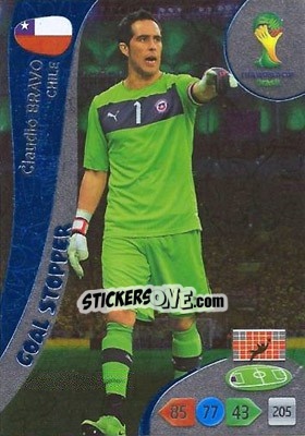 Sticker Claudio Bravo - FIFA World Cup Brazil 2014. Adrenalyn XL - Panini