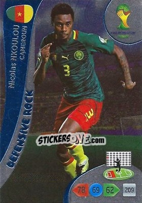 Sticker Nicolas Nkoulou - FIFA World Cup Brazil 2014. Adrenalyn XL - Panini