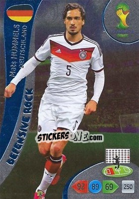 Sticker Mats Hummels - FIFA World Cup Brazil 2014. Adrenalyn XL n. 367 - Panini
