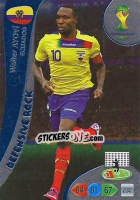 Figurina Walter Ayoví - FIFA World Cup Brazil 2014. Adrenalyn XL - Panini