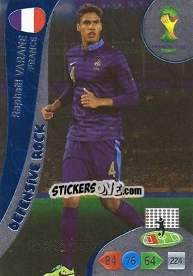 Sticker Raphaël Varane - FIFA World Cup Brazil 2014. Adrenalyn XL - Panini