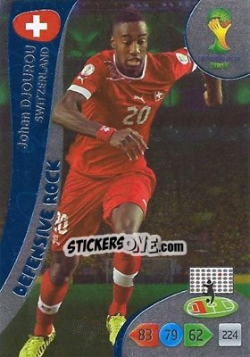 Cromo Johan Djourou - FIFA World Cup Brazil 2014. Adrenalyn XL - Panini