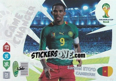 Sticker Samuel Eto'o - FIFA World Cup Brazil 2014. Adrenalyn XL n. 392 - Panini