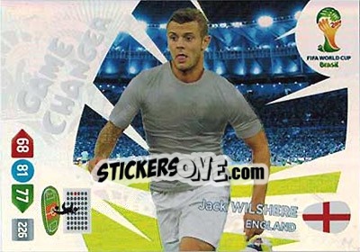 Sticker Jack Wilshere - FIFA World Cup Brazil 2014. Adrenalyn XL n. 396 - Panini