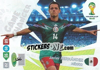 Sticker Javier Hernández - FIFA World Cup Brazil 2014. Adrenalyn XL - Panini