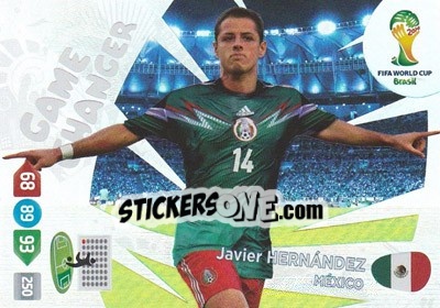 Sticker Javier Hernández - FIFA World Cup Brazil 2014. Adrenalyn XL n. 401 - Panini