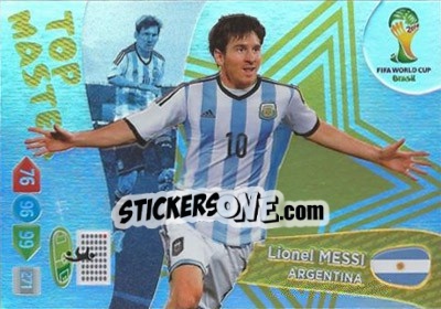 Sticker Lionel Messi - FIFA World Cup Brazil 2014. Adrenalyn XL - Panini