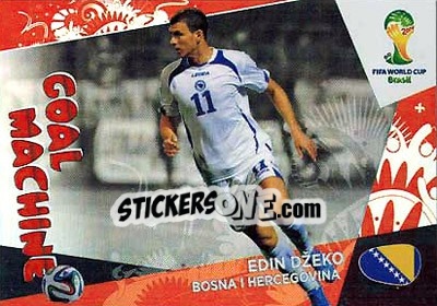 Sticker Edin Džeko - FIFA World Cup Brazil 2014. Adrenalyn XL n. 423 - Panini