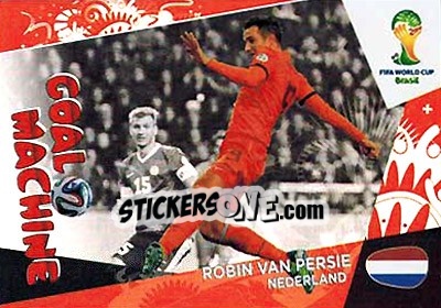 Sticker Robin van Persie - FIFA World Cup Brazil 2014. Adrenalyn XL n. 425 - Panini