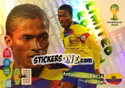Sticker Antonio Valencia - FIFA World Cup Brazil 2014. Adrenalyn XL - Panini