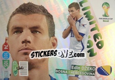 Sticker Edin Džeko - FIFA World Cup Brazil 2014. Adrenalyn XL n. LE-ED - Panini