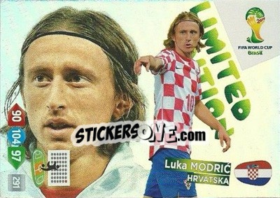 Sticker Luka Modric - FIFA World Cup Brazil 2014. Adrenalyn XL n. LE-LMO - Panini