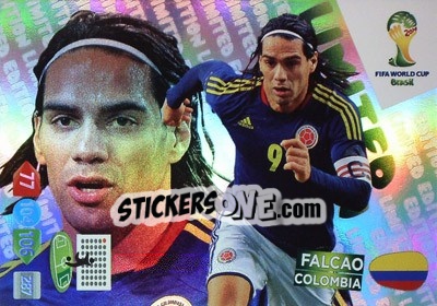 Sticker Falcao - FIFA World Cup Brazil 2014. Adrenalyn XL n. LE-RF - Panini