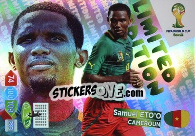 Sticker Samuel Eto'o - FIFA World Cup Brazil 2014. Adrenalyn XL n. LE-SE - Panini