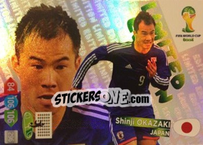 Sticker Shinji Okazaki - FIFA World Cup Brazil 2014. Adrenalyn XL - Panini