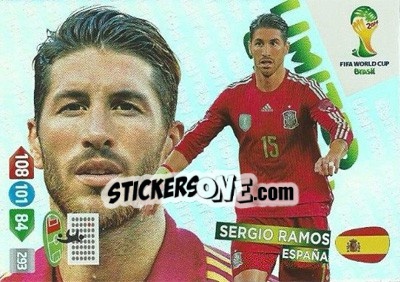 Sticker Sergio Ramos - FIFA World Cup Brazil 2014. Adrenalyn XL - Panini