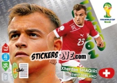 Sticker Xherdan Shaqiri - FIFA World Cup Brazil 2014. Adrenalyn XL - Panini