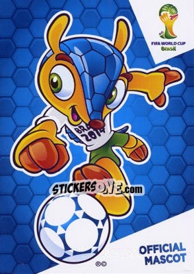 Sticker Official Mascot - FIFA World Cup Brazil 2014. Adrenalyn XL n. u1 - Panini