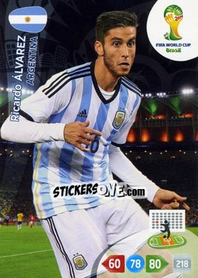 Sticker Ricardo Álvarez - FIFA World Cup Brazil 2014. Adrenalyn XL - Panini