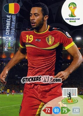 Sticker Mousa Dembélé - FIFA World Cup Brazil 2014. Adrenalyn XL n. u12 - Panini