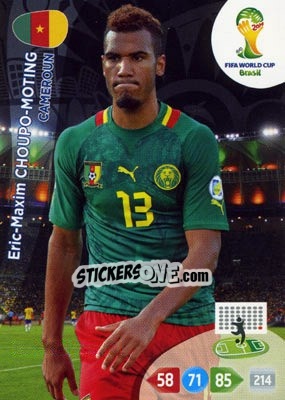 Sticker Eric-Maxim Choupo-Moting - FIFA World Cup Brazil 2014. Adrenalyn XL n. u19 - Panini
