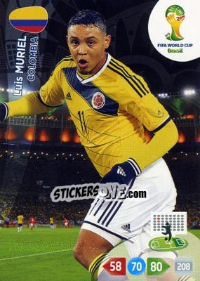 Sticker Luis Muriel - FIFA World Cup Brazil 2014. Adrenalyn XL n. u25 - Panini