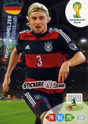 Sticker Marcel Schmelzer - FIFA World Cup Brazil 2014. Adrenalyn XL - Panini