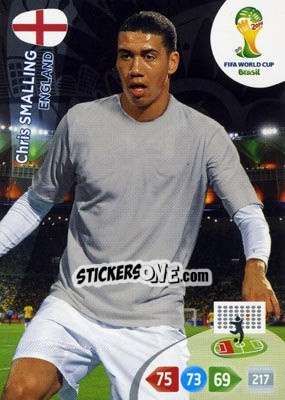 Sticker Chris Smalling - FIFA World Cup Brazil 2014. Adrenalyn XL n. u35 - Panini