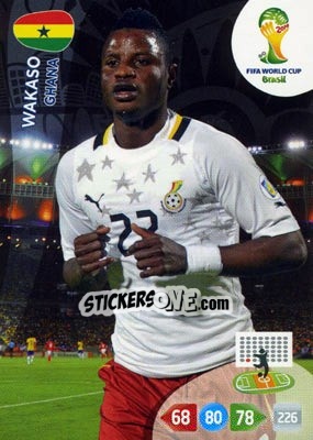 Sticker Wakaso - FIFA World Cup Brazil 2014. Adrenalyn XL - Panini