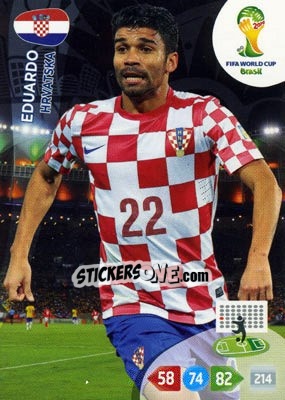 Sticker Eduardo da Silva - FIFA World Cup Brazil 2014. Adrenalyn XL n. u53 - Panini