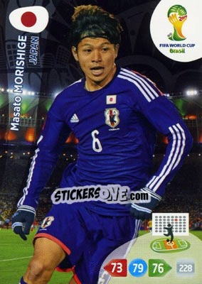 Sticker Masato Morishige - FIFA World Cup Brazil 2014. Adrenalyn XL n. u59 - Panini
