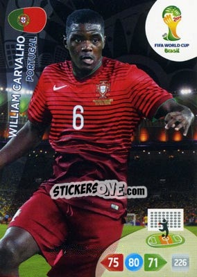 Sticker William Carvalho - FIFA World Cup Brazil 2014. Adrenalyn XL n. u66 - Panini