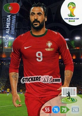 Sticker Hugo Almeida - FIFA World Cup Brazil 2014. Adrenalyn XL - Panini