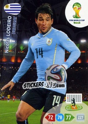 Sticker Nicolas Lodeiro - FIFA World Cup Brazil 2014. Adrenalyn XL - Panini
