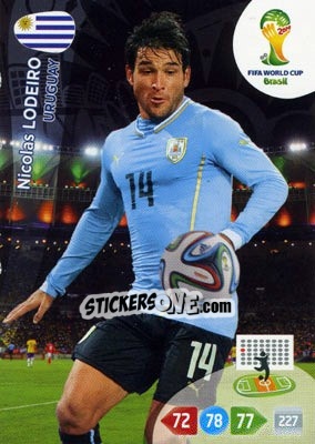 Figurina Nicolas Lodeiro - FIFA World Cup Brazil 2014. Adrenalyn XL - Panini