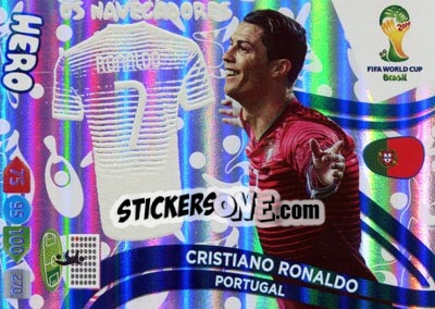 Sticker Cristiano Ronaldo - FIFA World Cup Brazil 2014. Adrenalyn XL n. u78 - Panini