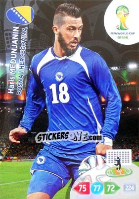 Sticker Haris Medunjanin - FIFA World Cup Brazil 2014. Adrenalyn XL - Panini
