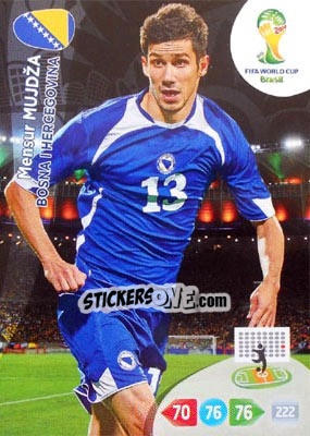 Sticker Mensur Mujdža - FIFA World Cup Brazil 2014. Adrenalyn XL - Panini