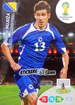 Cromo Mensur Mujdža - FIFA World Cup Brazil 2014. Adrenalyn XL - Panini