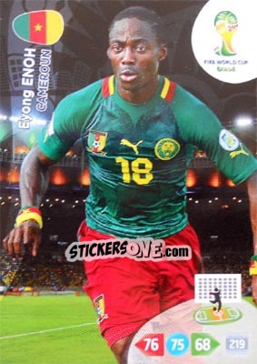Sticker Eyong Enoh - FIFA World Cup Brazil 2014. Adrenalyn XL n. u89 - Panini