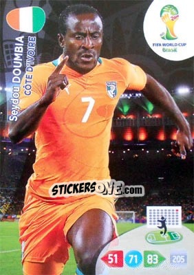 Figurina Seydou Doumbia - FIFA World Cup Brazil 2014. Adrenalyn XL - Panini