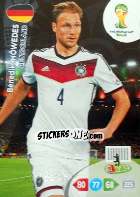 Sticker Benedikt Höwedes - FIFA World Cup Brazil 2014. Adrenalyn XL - Panini