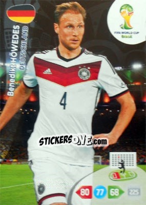 Sticker Benedikt Höwedes - FIFA World Cup Brazil 2014. Adrenalyn XL n. u100 - Panini